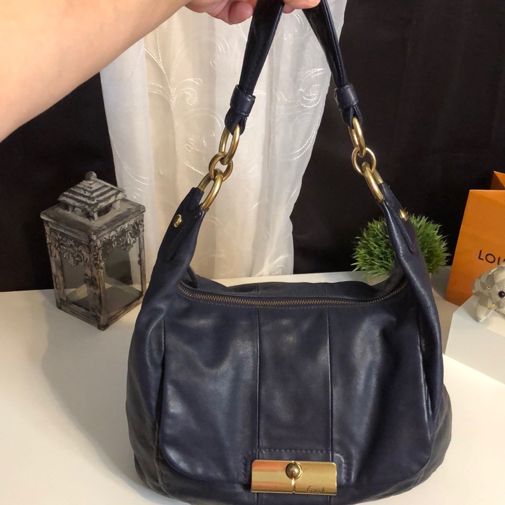 All Leather Coach shoulder bag